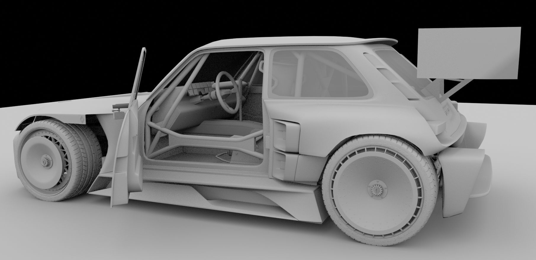 R5 TURBO 3E E-Tech -  with cockpit interior 3D model_21