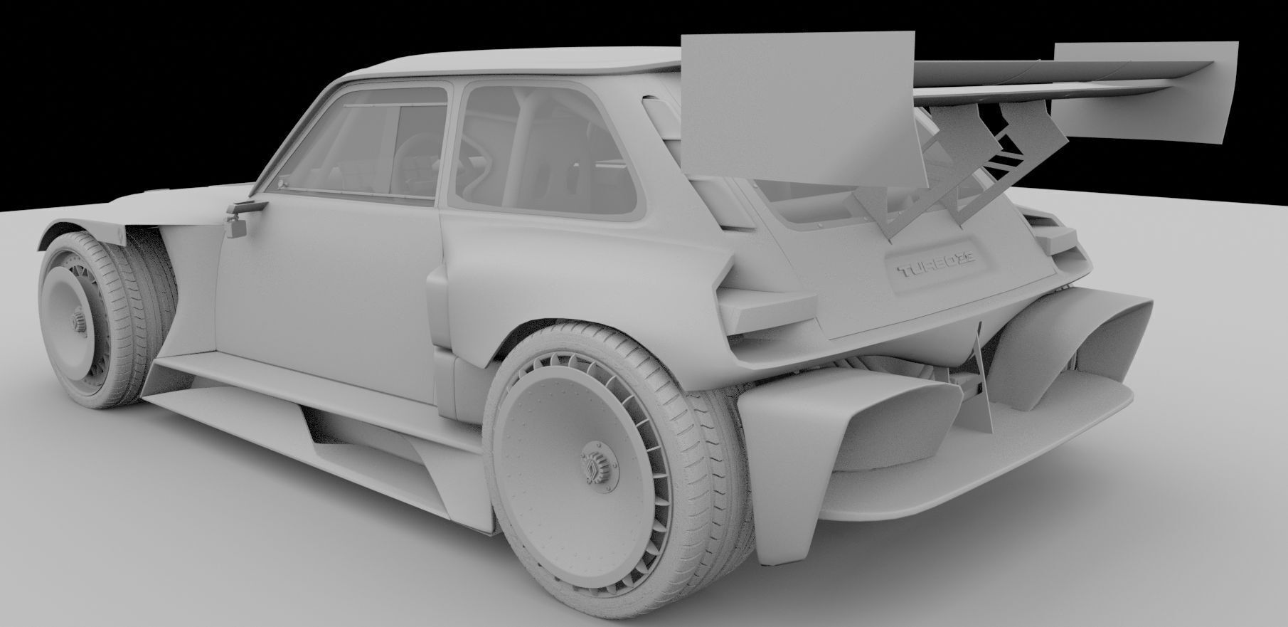 R5 TURBO 3E E-Tech -  with cockpit interior 3D model_19