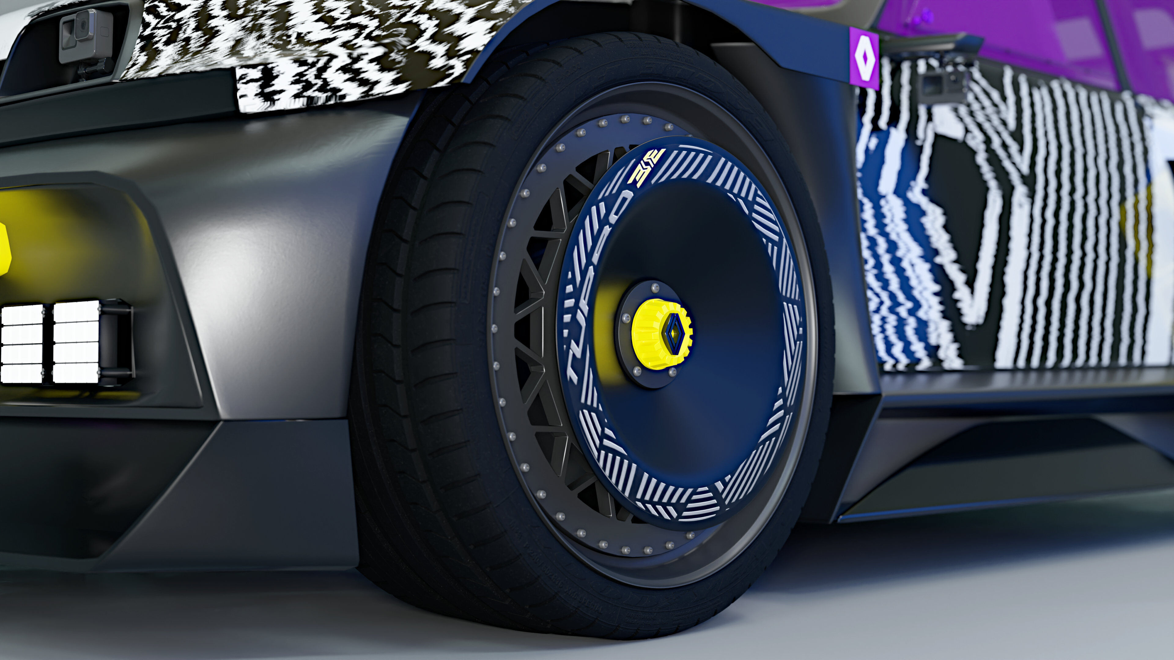 R5 TURBO 3E E-Tech -  with cockpit interior 3D model_5