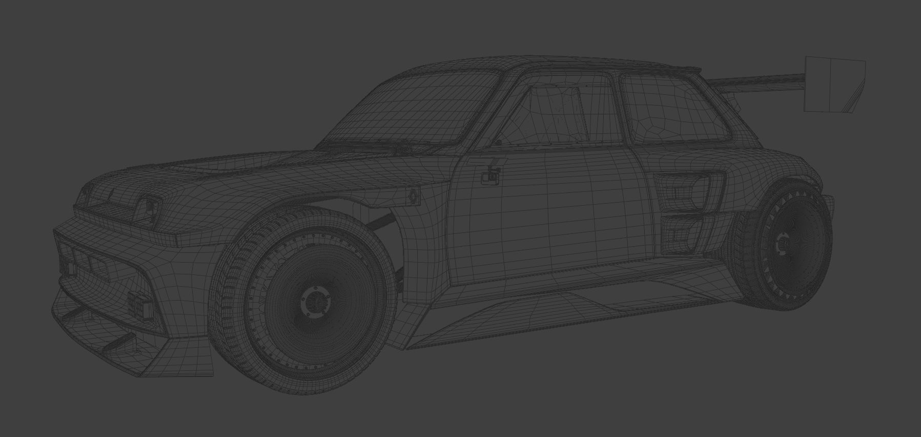 R5 TURBO 3E E-Tech -  with cockpit interior 3D model_14