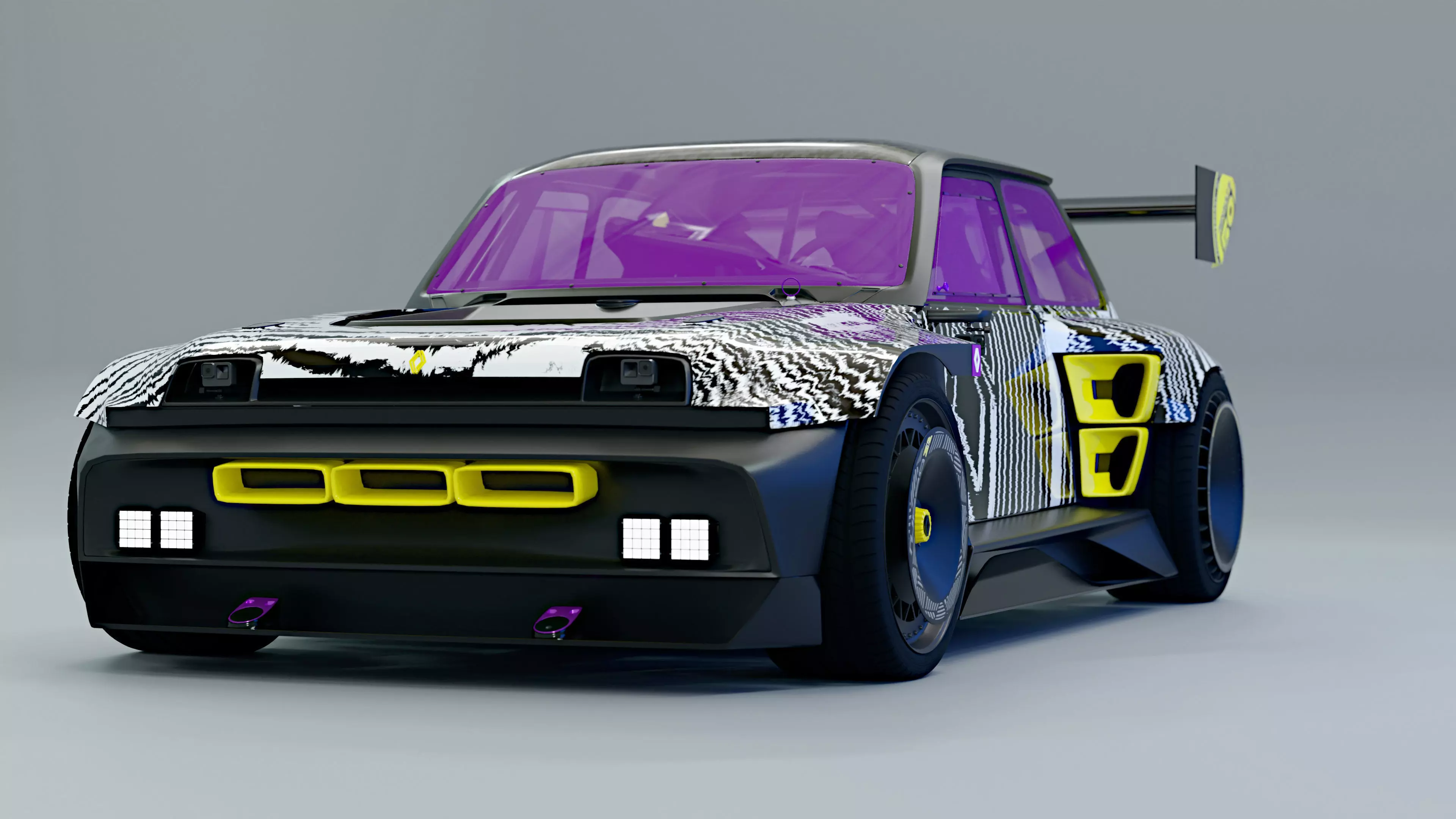 R5 TURBO 3E E-Tech -  with cockpit interior 3D model_0