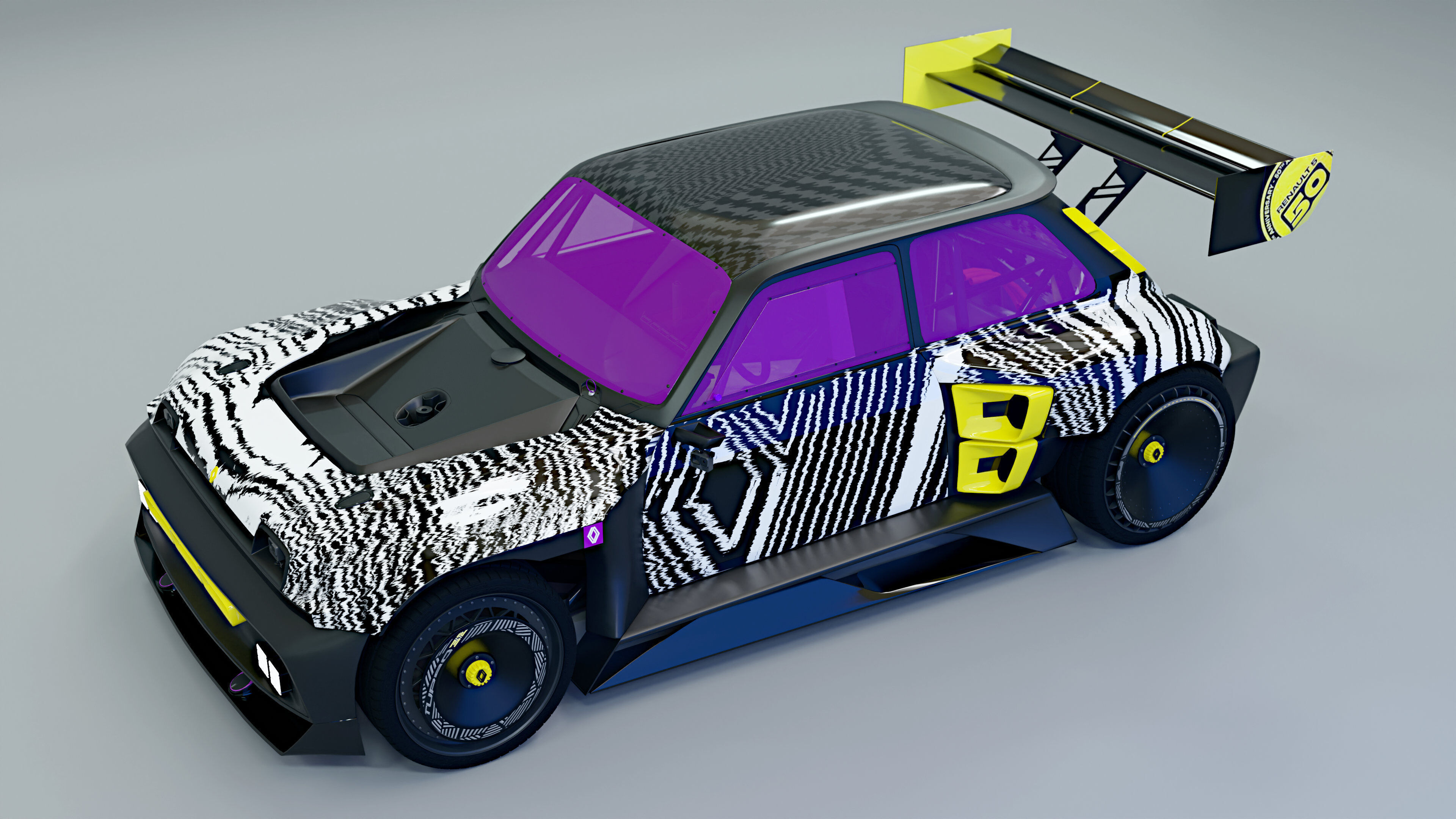 R5 TURBO 3E E-Tech -  with cockpit interior 3D model_4