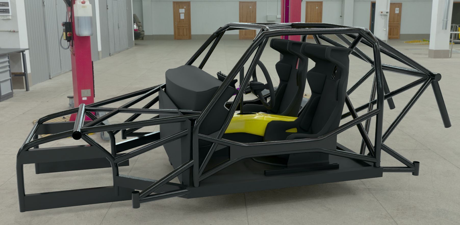 R5 TURBO 3E E-Tech -  with cockpit interior 3D model_13