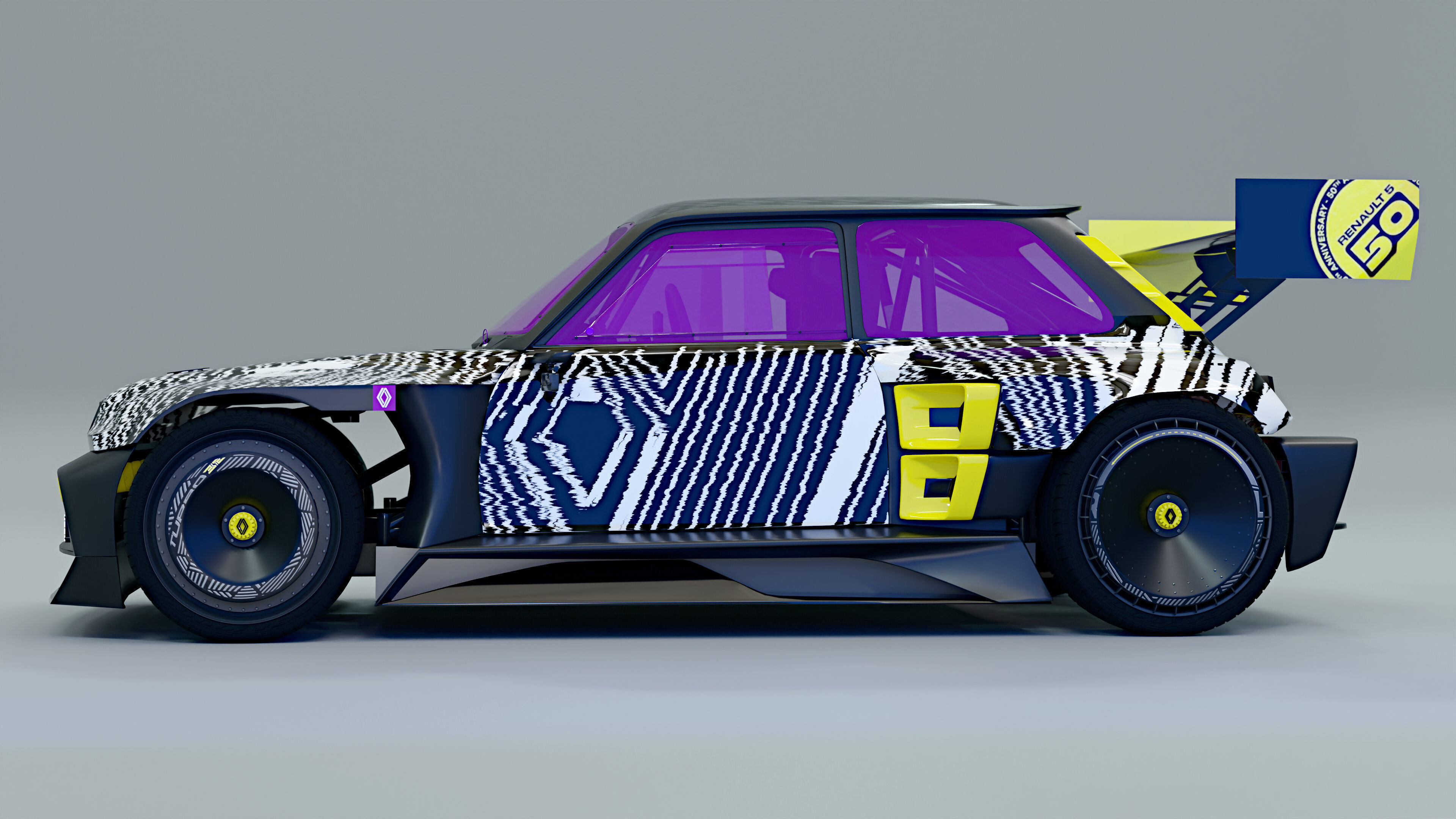 R5 TURBO 3E E-Tech -  with cockpit interior 3D model_1