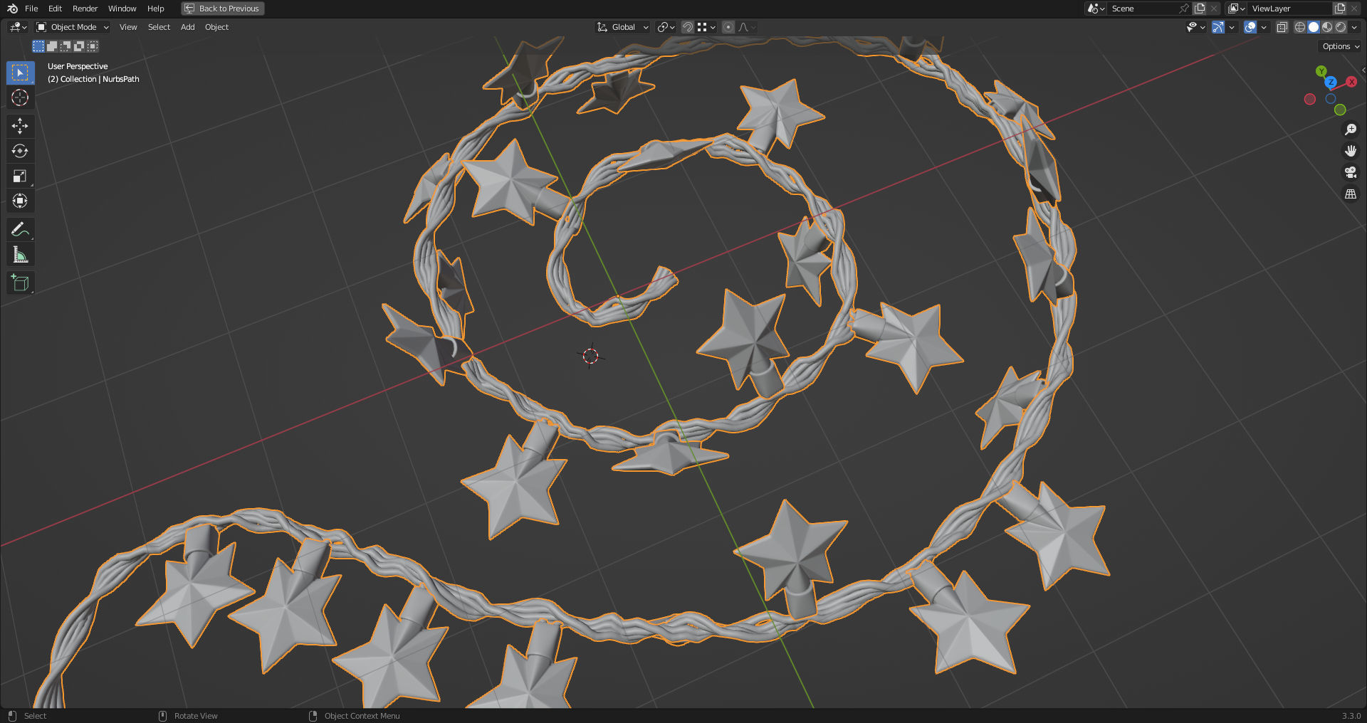 Christmas Tree Fairy Lights Generator for Blender 3D model_11