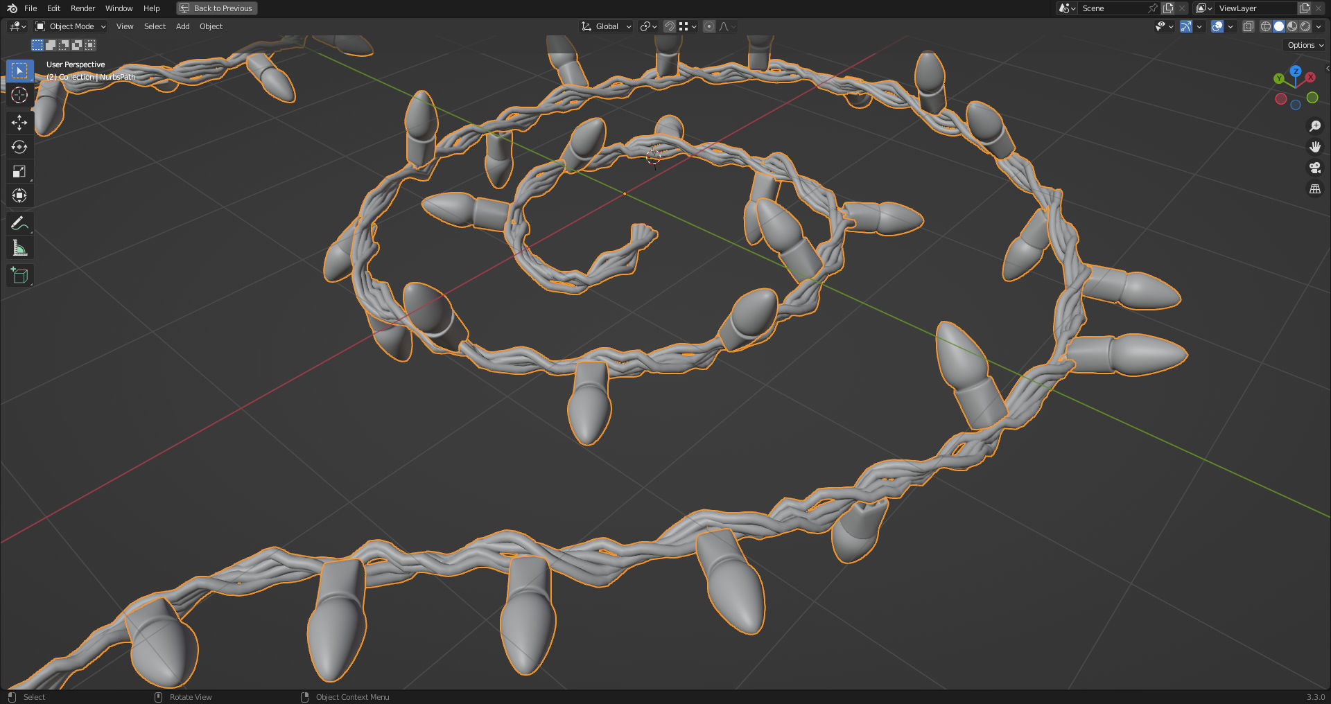 Christmas Tree Fairy Lights Generator for Blender 3D model_10