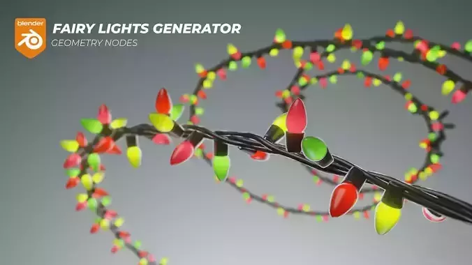 Christmas Tree Fairy Lights Generator for Blender 3D model