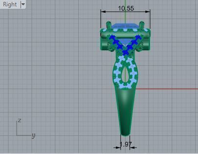 Square blue and white diamond ring 3160 3D print model 3D print model_6