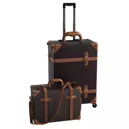 Baggage set 2 two suitcases with handles and wheels