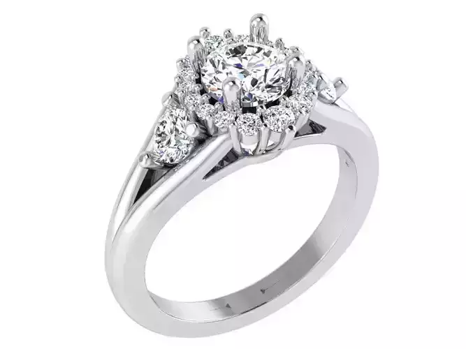 Round diamond ring 3165 3D print model