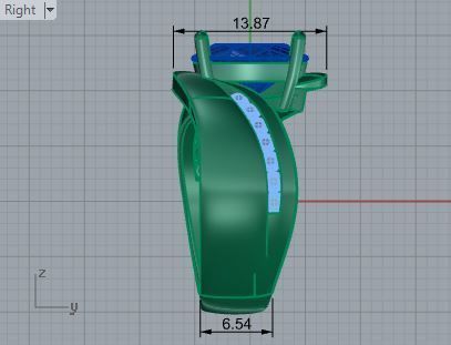 Oval blue stone ring 3167 3D print model 3D print model_6