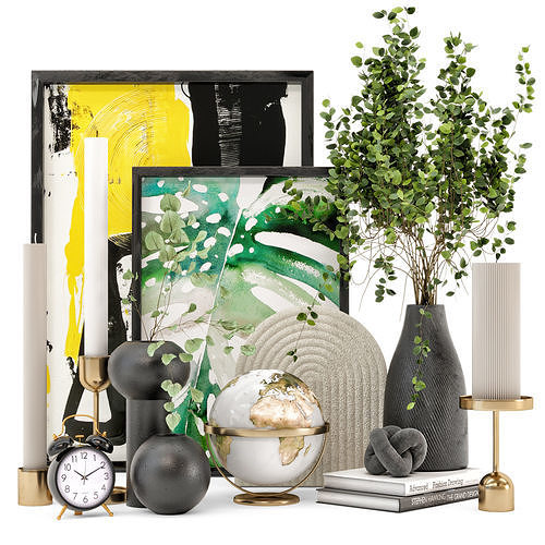 Decorative Set 06 Plants set  3D model