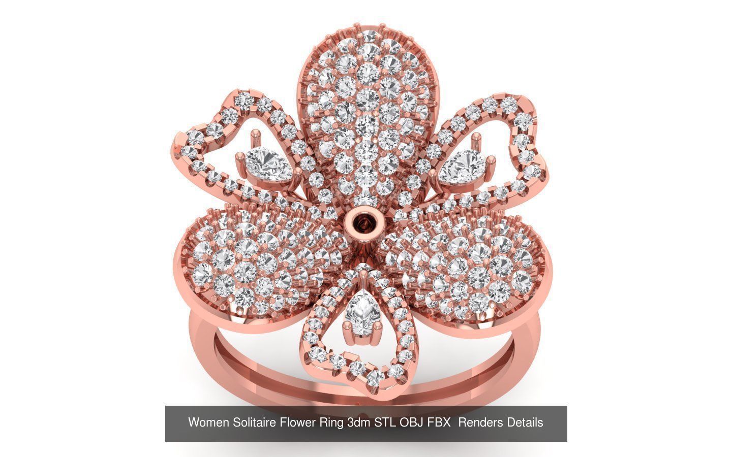 80 Solitaire Engagement Wedding Women Flower Rings Collection _17