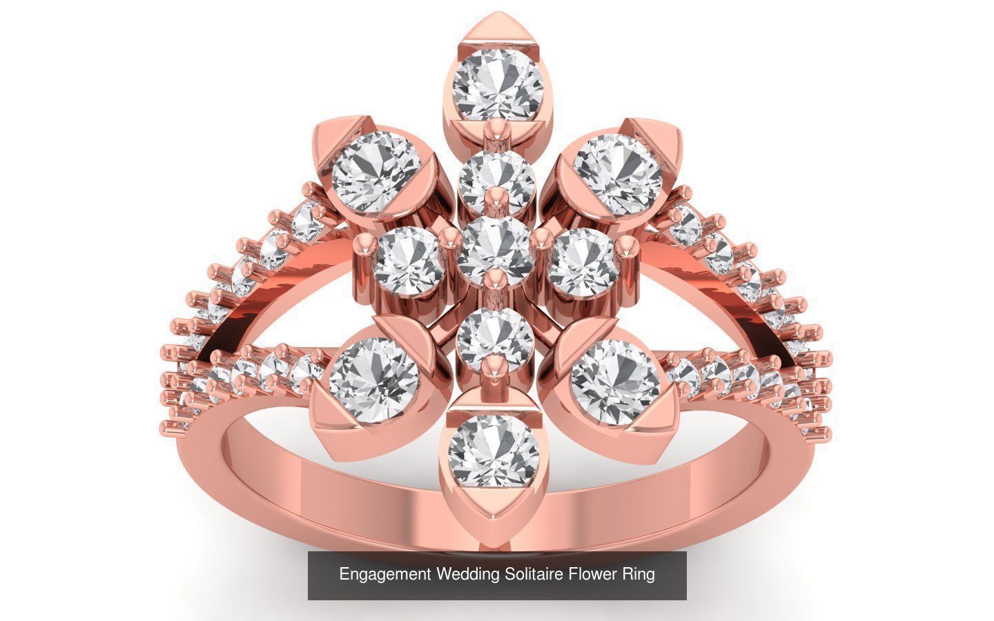 80 Solitaire Engagement Wedding Women Flower Rings Collection _48