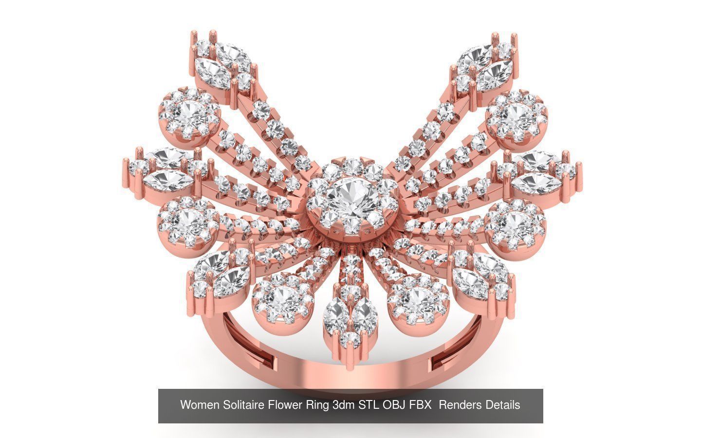 80 Solitaire Engagement Wedding Women Flower Rings Collection _15