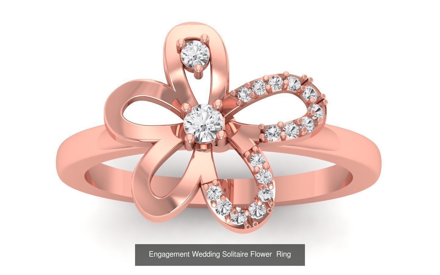 80 Solitaire Engagement Wedding Women Flower Rings Collection _55