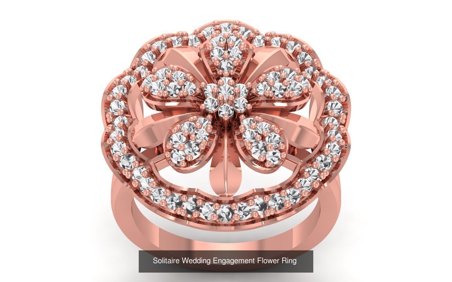 80 Solitaire Engagement Wedding Women Flower Rings Collection _46