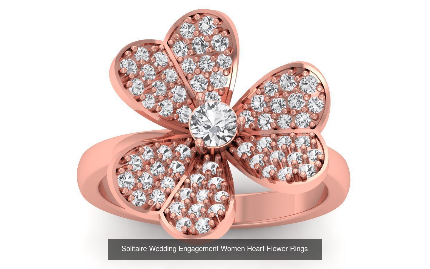 80 Solitaire Engagement Wedding Women Flower Rings Collection _41