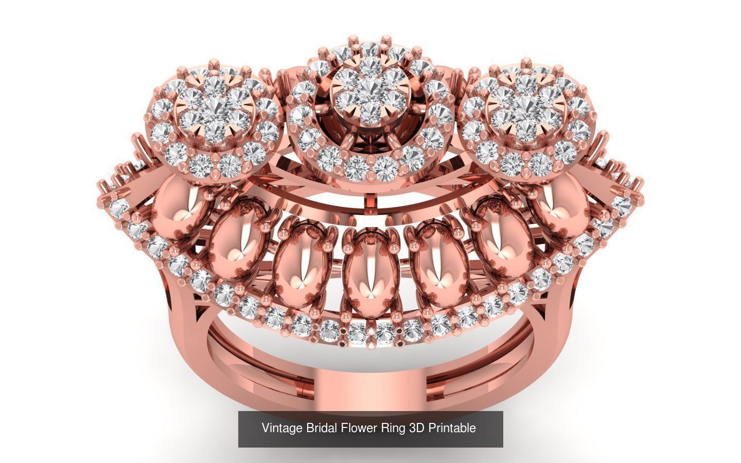 80 Solitaire Engagement Wedding Women Flower Rings Collection _73