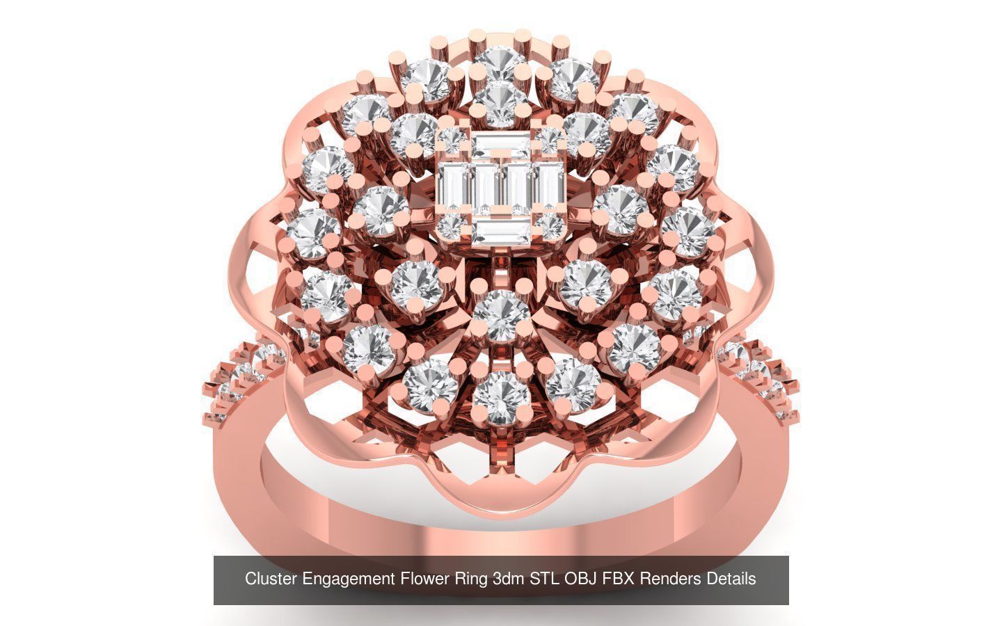 80 Solitaire Engagement Wedding Women Flower Rings Collection _64