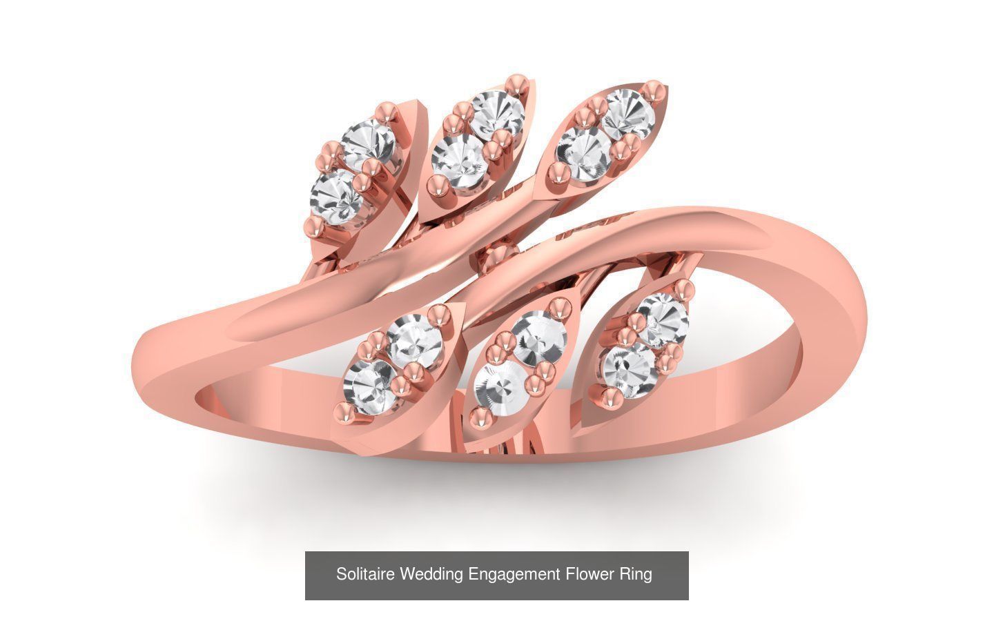 80 Solitaire Engagement Wedding Women Flower Rings Collection _45
