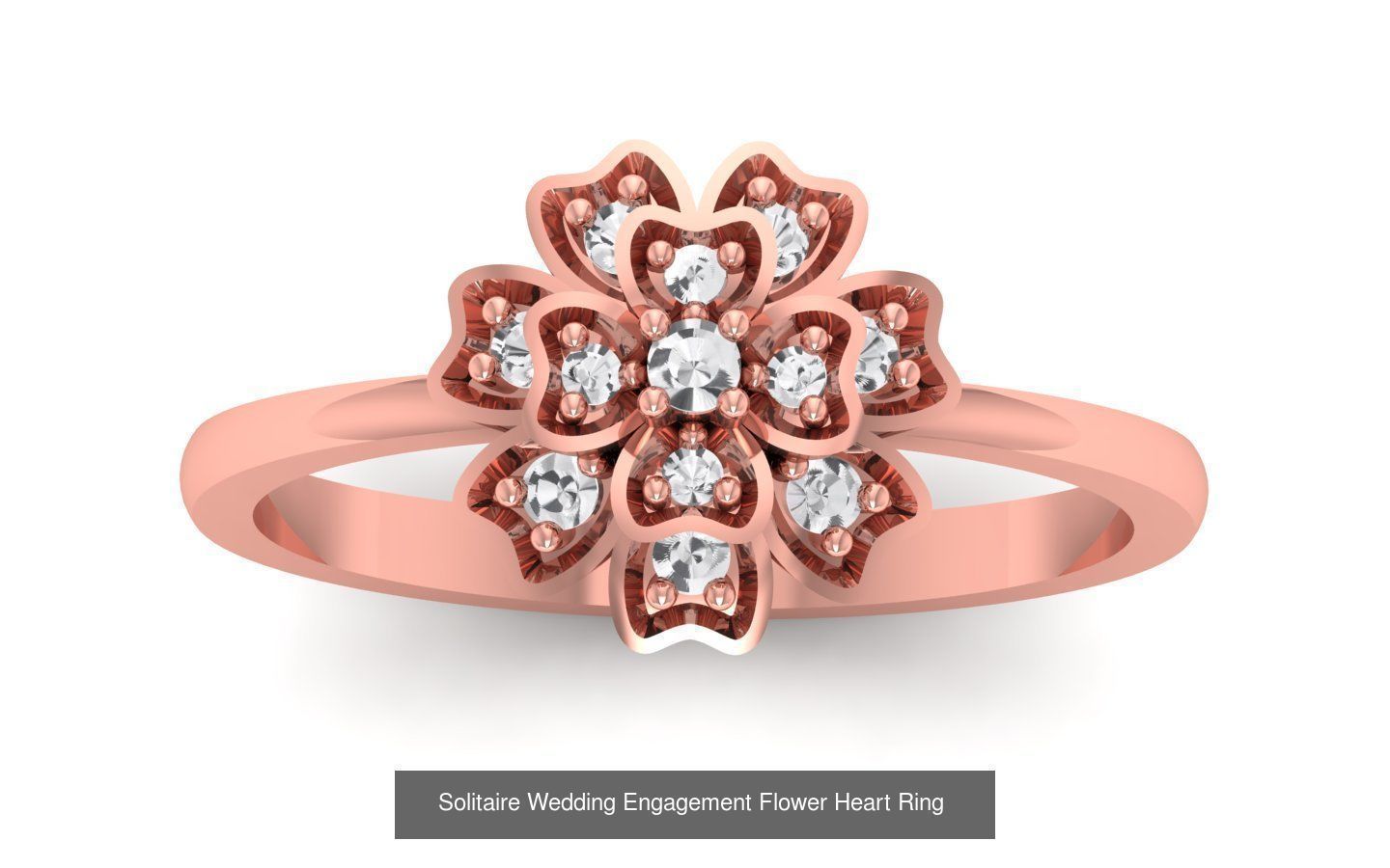 80 Solitaire Engagement Wedding Women Flower Rings Collection _43