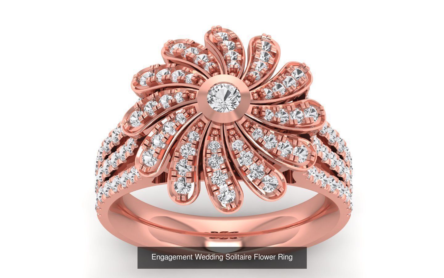80 Solitaire Engagement Wedding Women Flower Rings Collection _51
