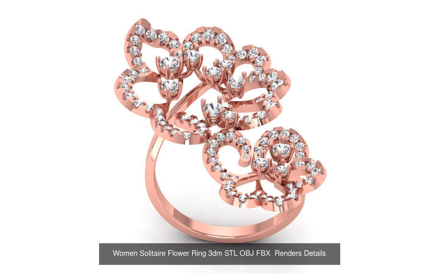 80 Solitaire Engagement Wedding Women Flower Rings Collection _19