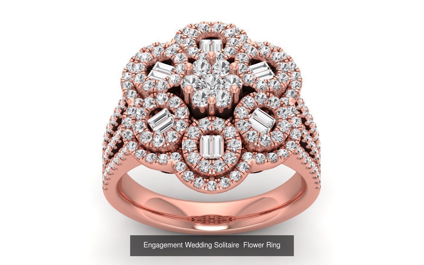 80 Solitaire Engagement Wedding Women Flower Rings Collection _53