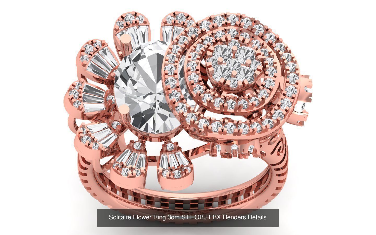 80 Solitaire Engagement Wedding Women Flower Rings Collection _62