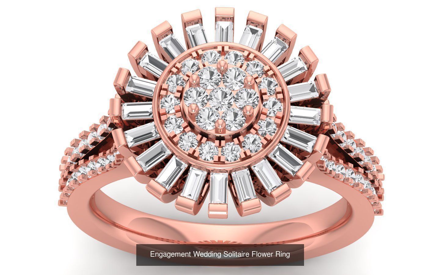 80 Solitaire Engagement Wedding Women Flower Rings Collection _50