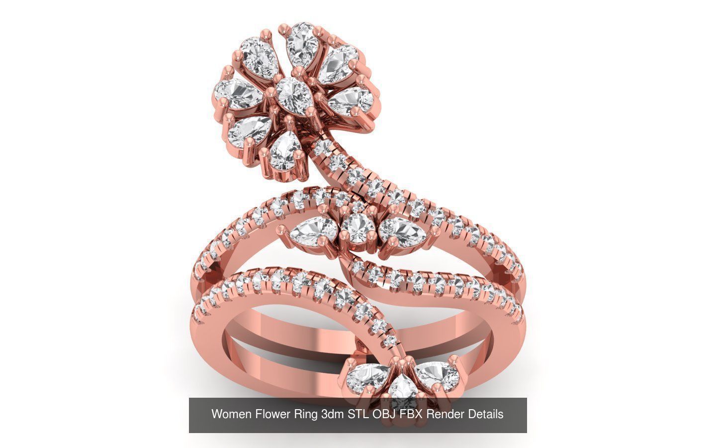 80 Solitaire Engagement Wedding Women Flower Rings Collection _92
