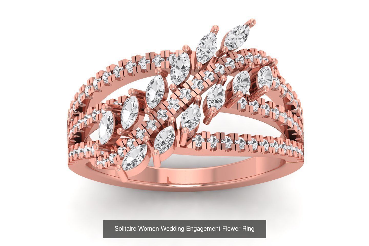 80 Solitaire Engagement Wedding Women Flower Rings Collection _29