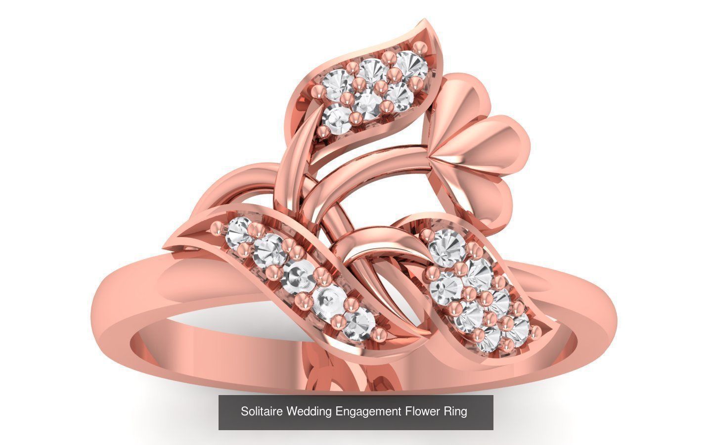 80 Solitaire Engagement Wedding Women Flower Rings Collection _44