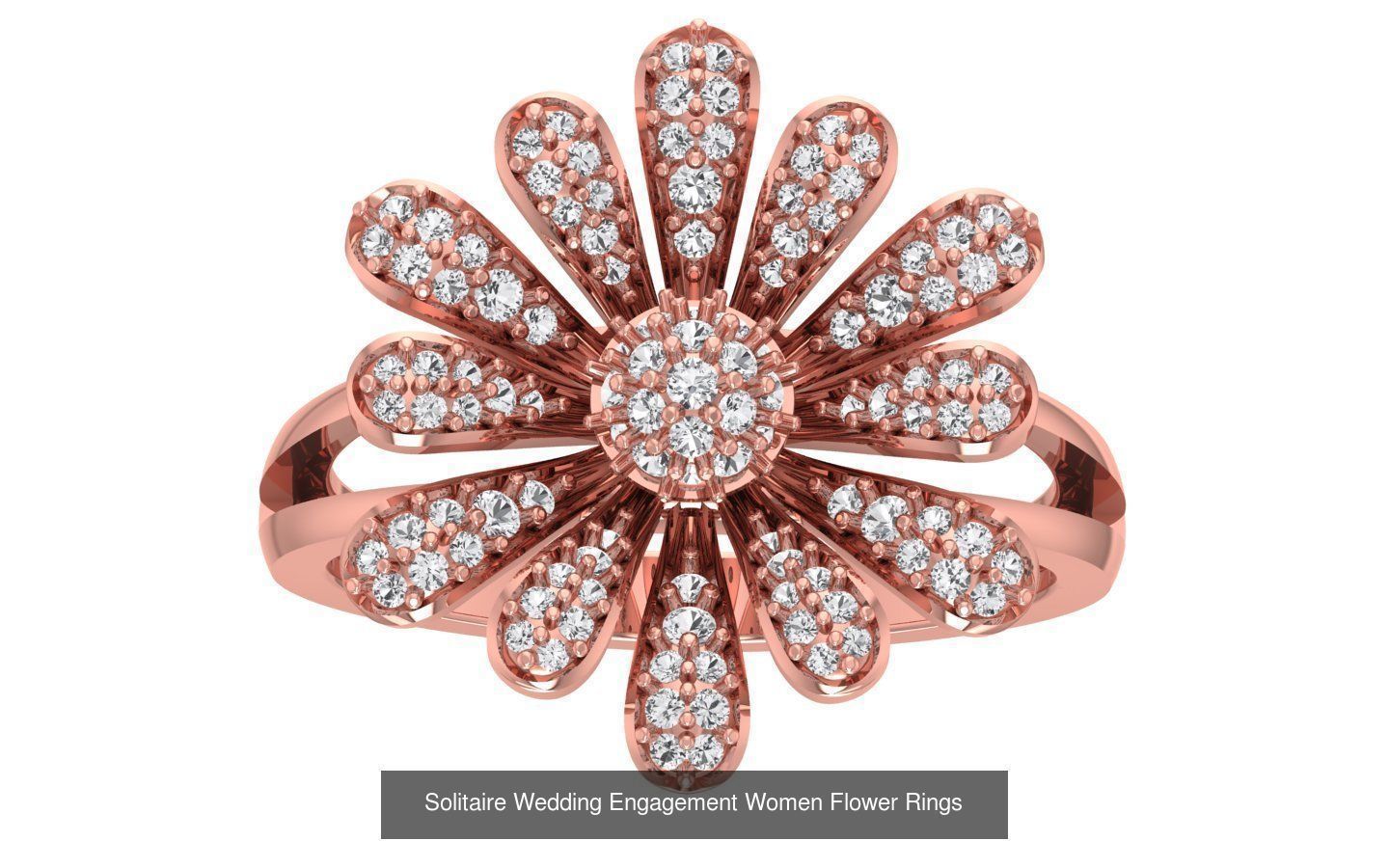 80 Solitaire Engagement Wedding Women Flower Rings Collection _40