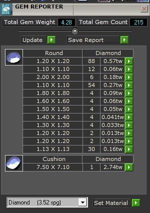 Blue square stone and 2-row ring 3169 3D print model 3D print model_8