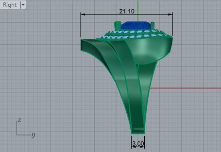 Beautiful 2-row Heart ring 3170 3D print model 3D print model_6