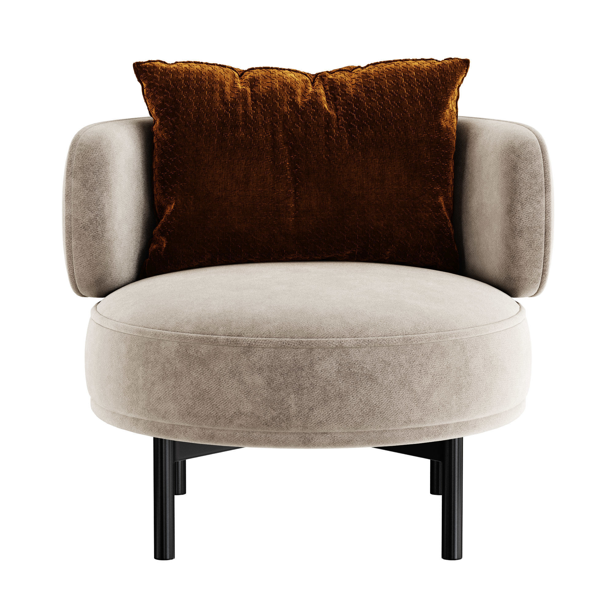 akiko lounge armchair 3D model_4