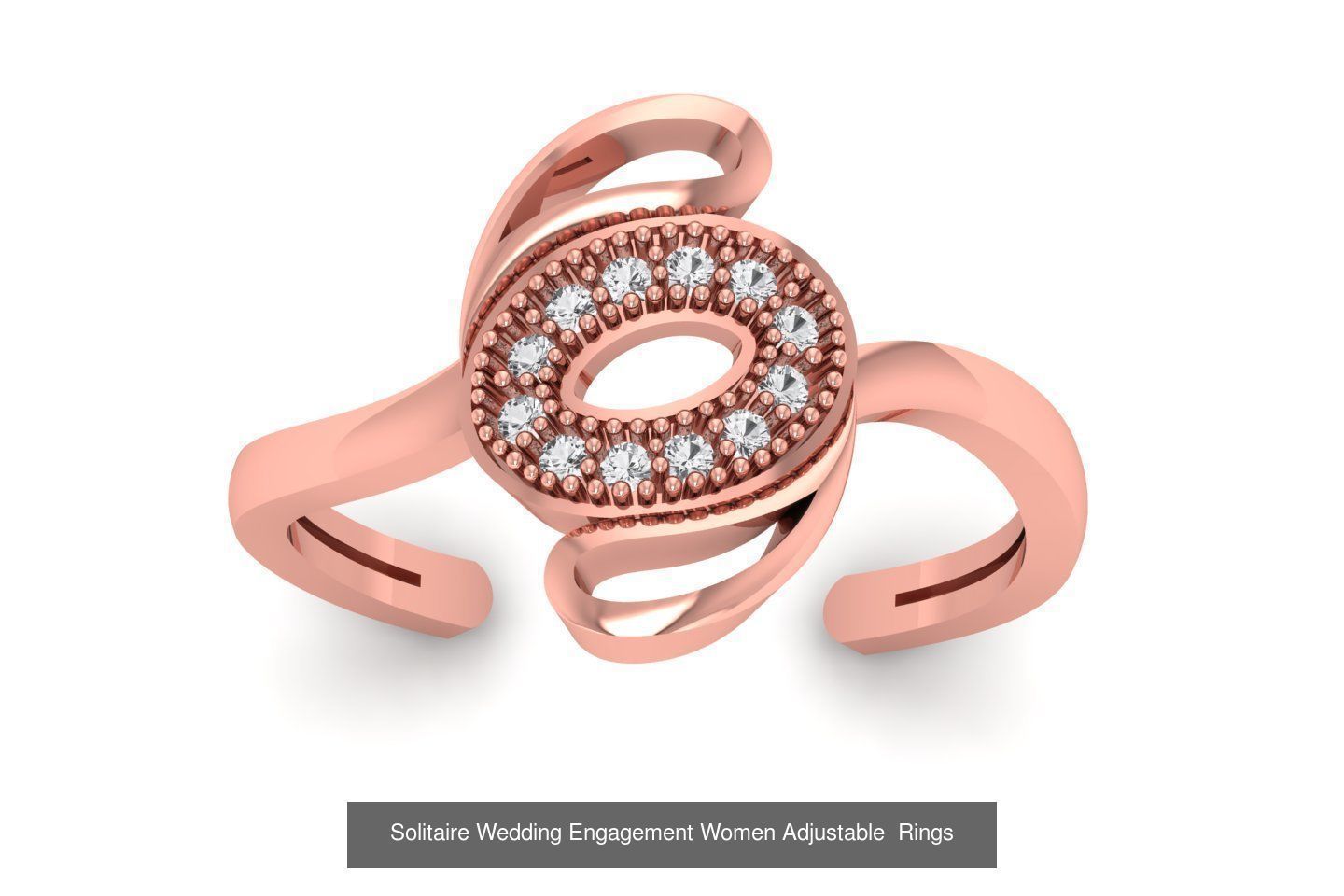 15 Solitaire Engagement Wedding Women Adjustable Ring Collection _8