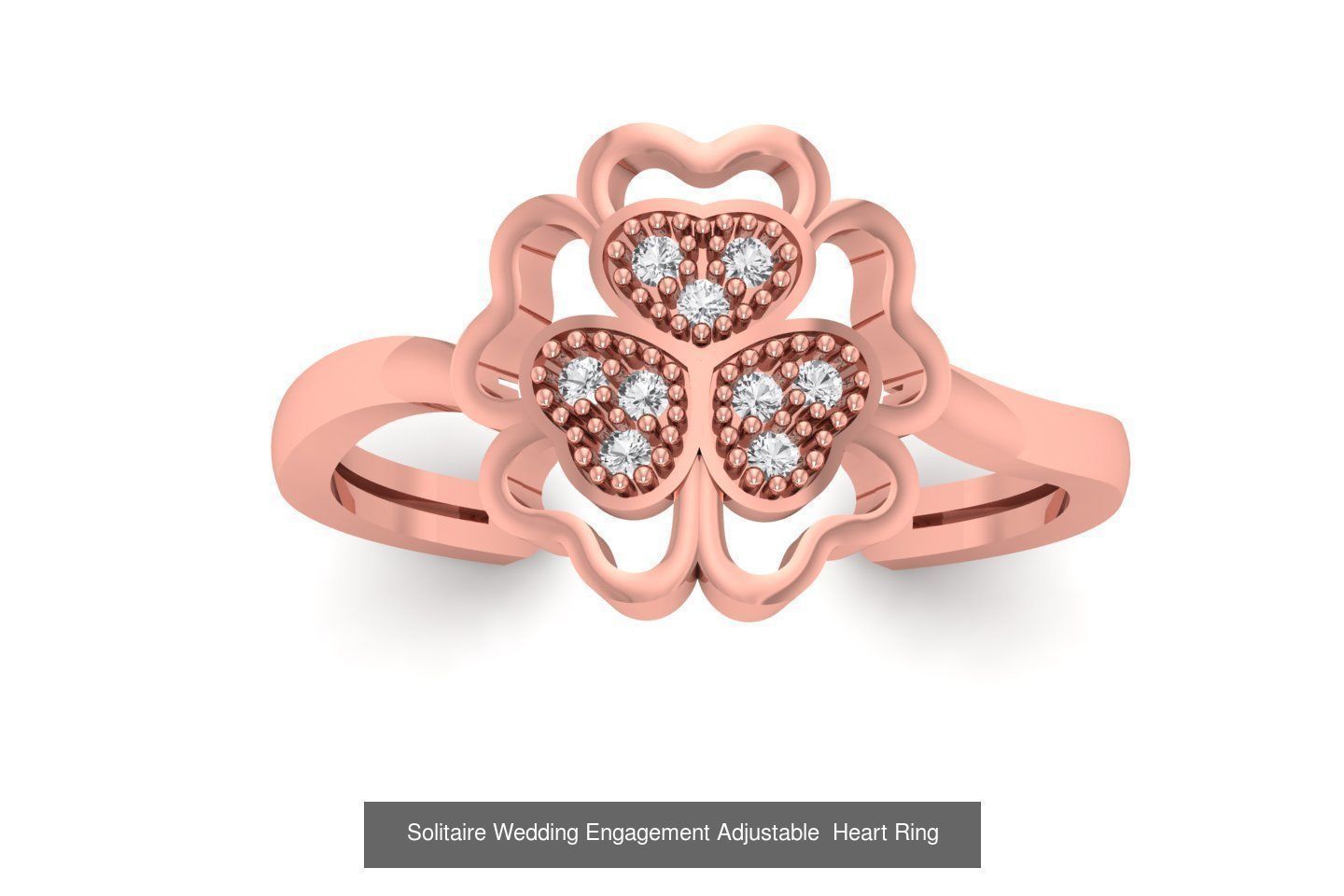 15 Solitaire Engagement Wedding Women Adjustable Ring Collection _12