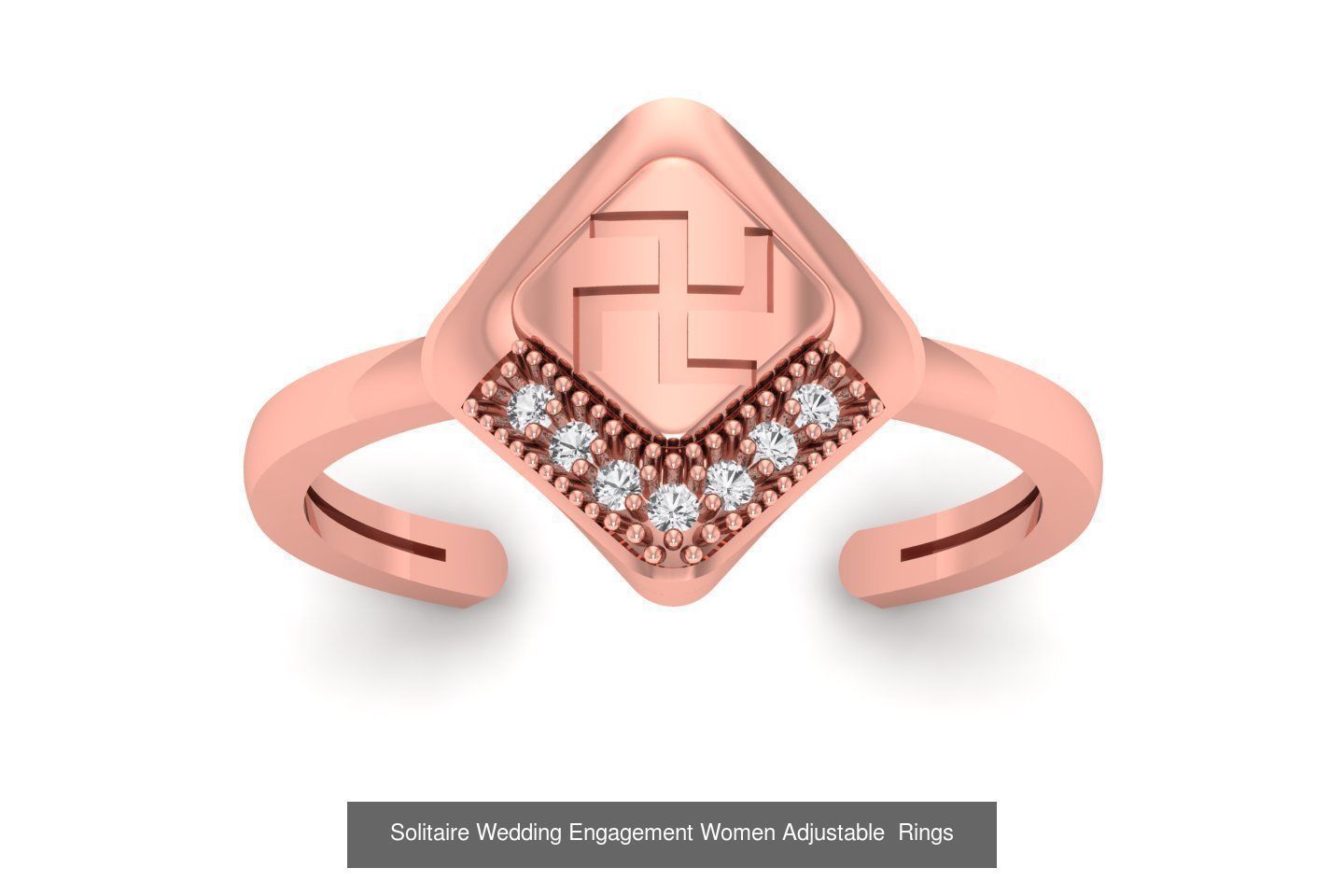 15 Solitaire Engagement Wedding Women Adjustable Ring Collection _6