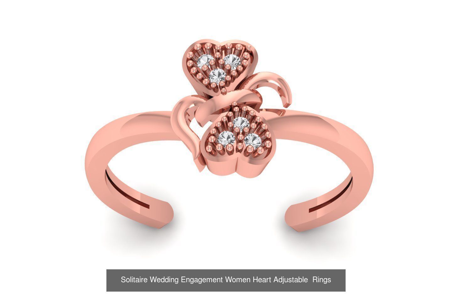 15 Solitaire Engagement Wedding Women Adjustable Ring Collection _9