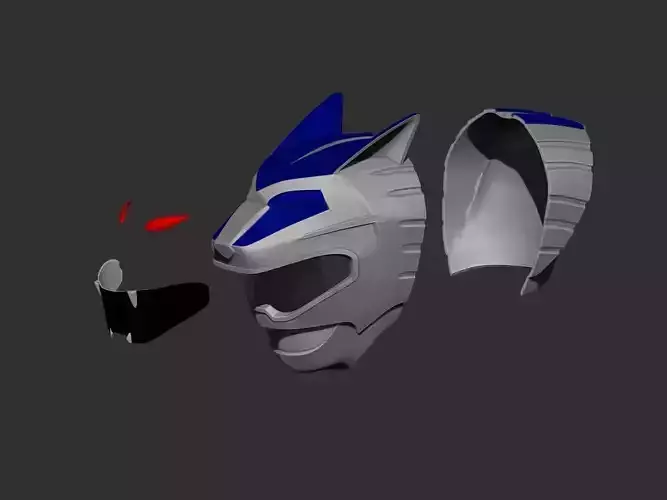 Gao Silver Helmet 3Dprint