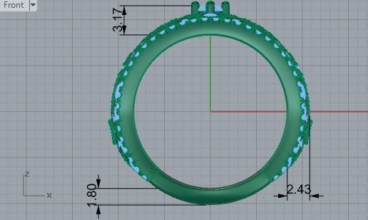 Ornamental Band Ring 3175 3D print model  3D print model_5