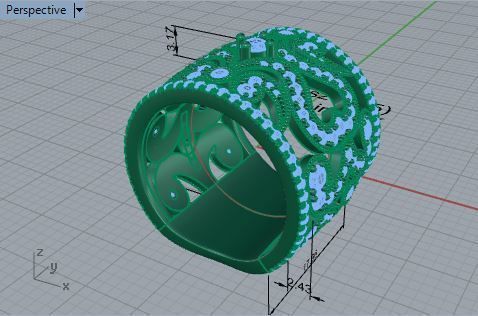 Ornamental Band Ring 3175 3D print model  3D print model_7