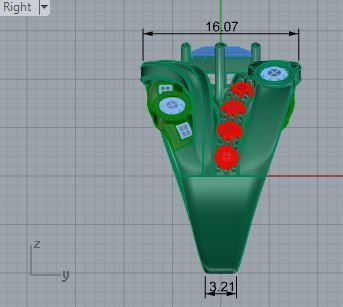 Red and white color diamond ring 3176 3D print model 3D print model_6