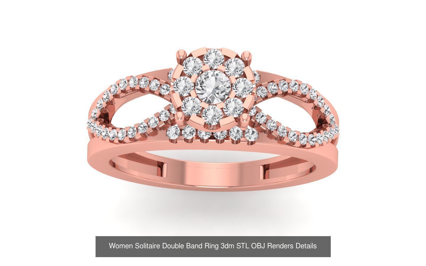 82 Solitaire Engagement Wedding Double Band Rings Collection _10