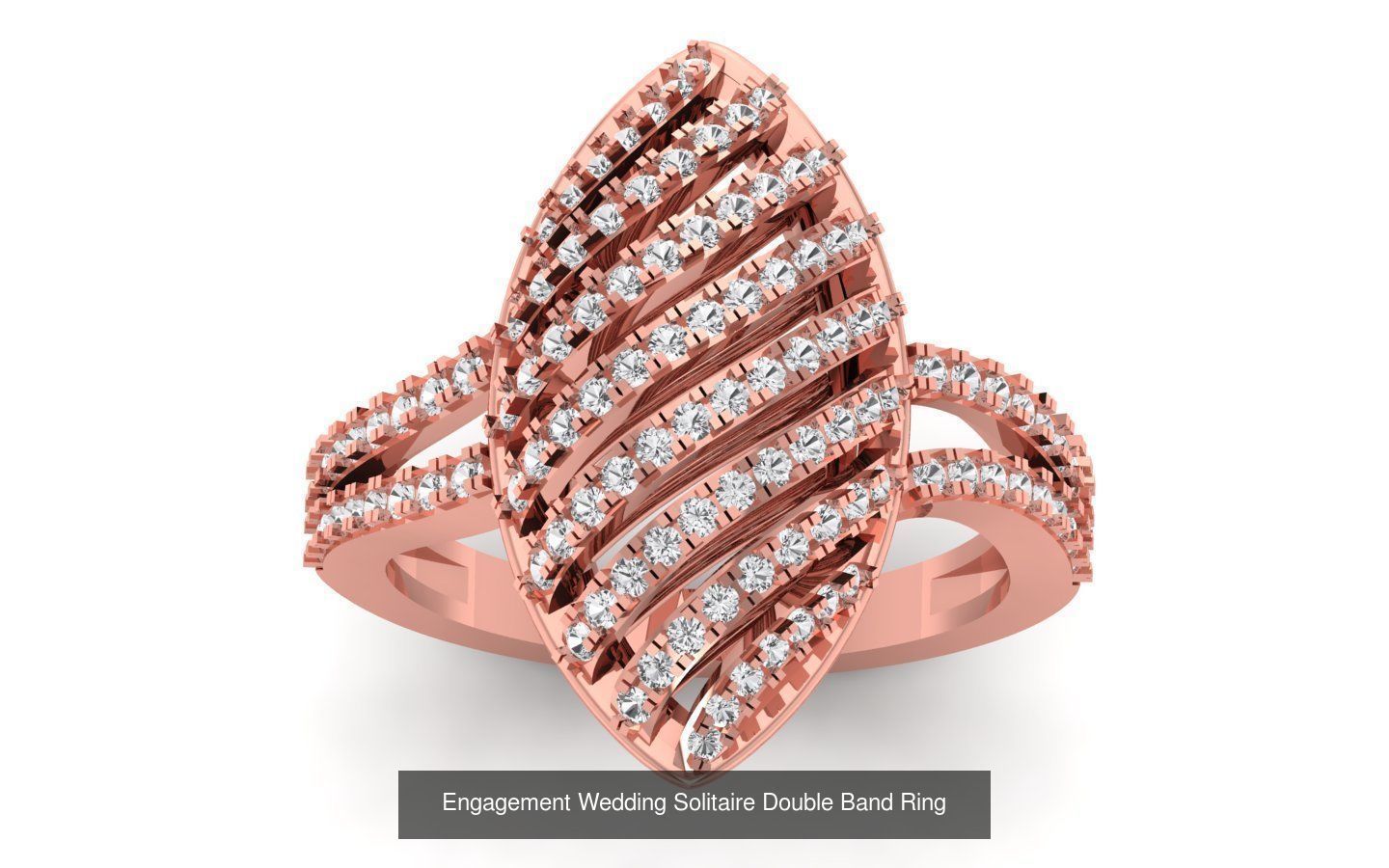 82 Solitaire Engagement Wedding Double Band Rings Collection _75