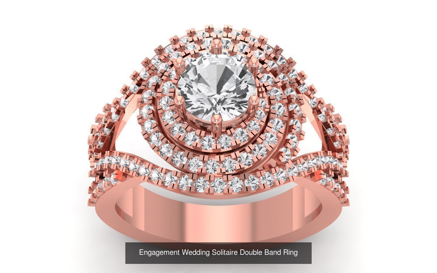 82 Solitaire Engagement Wedding Double Band Rings Collection _76