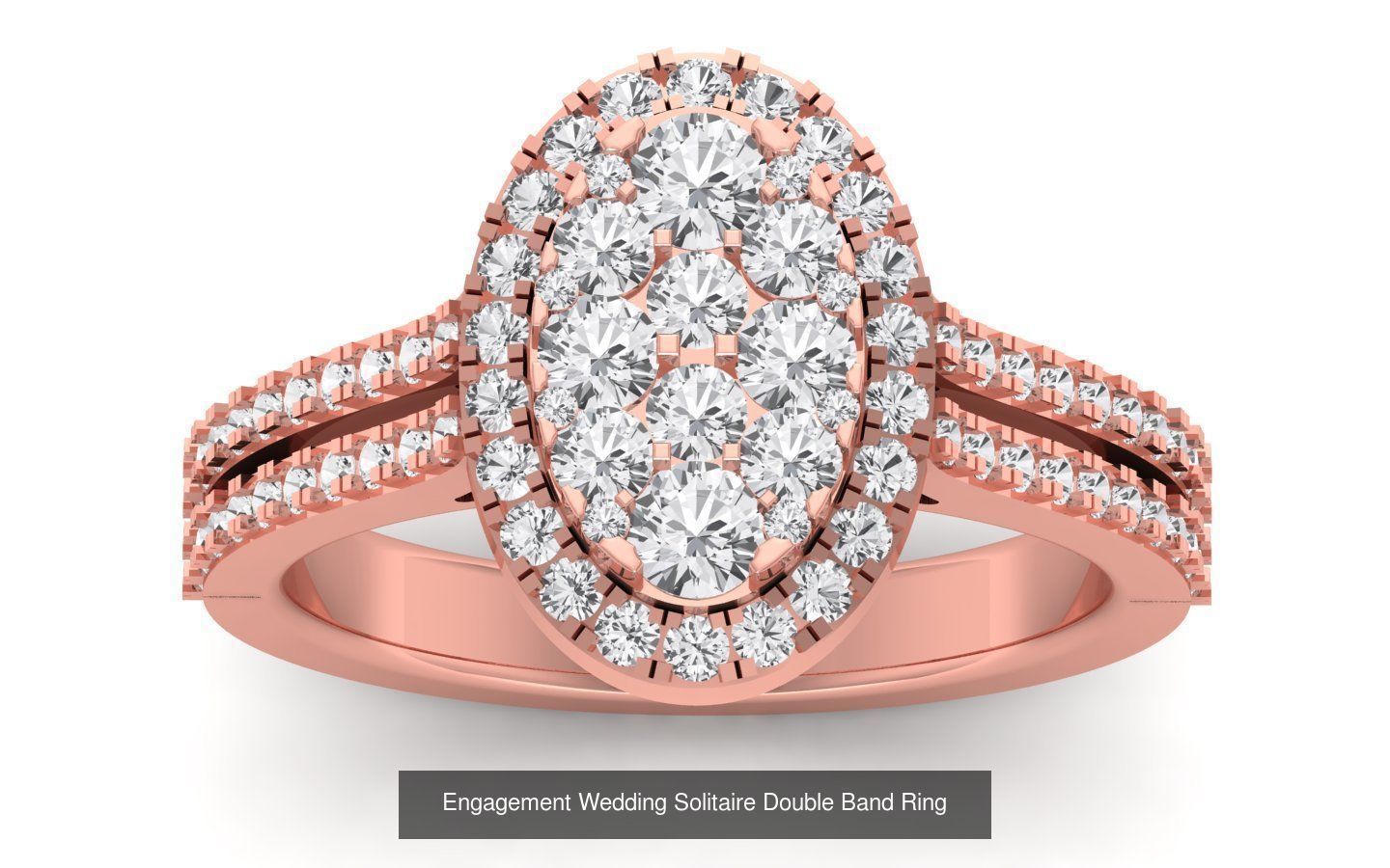 82 Solitaire Engagement Wedding Double Band Rings Collection _67